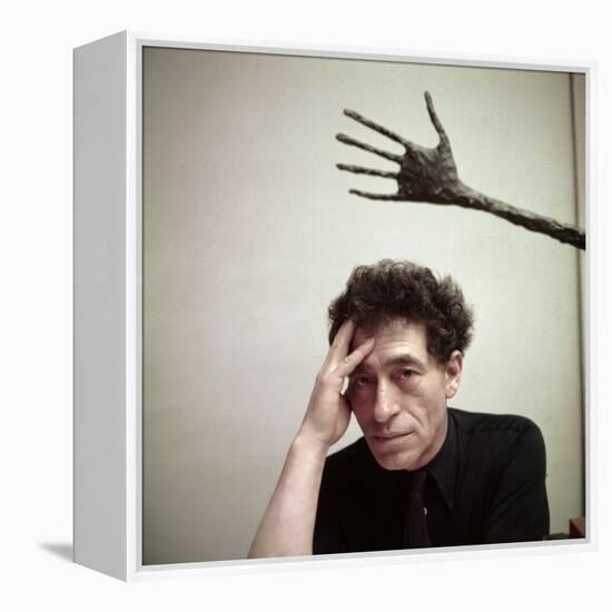 Portrait of Alberto Giacometti in His Studio-Gordon Parks-Framed Premier Image Canvas