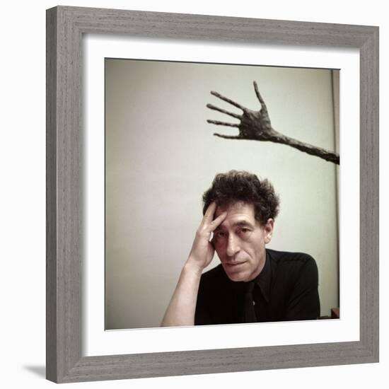 Portrait of Alberto Giacometti in His Studio-Gordon Parks-Framed Premium Photographic Print