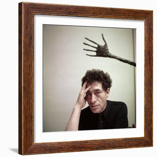 Portrait of Alberto Giacometti in His Studio-Gordon Parks-Framed Premium Photographic Print