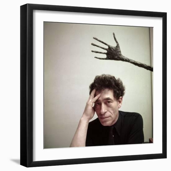 Portrait of Alberto Giacometti in His Studio-Gordon Parks-Framed Premium Photographic Print