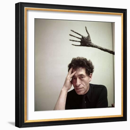 Portrait of Alberto Giacometti in His Studio-Gordon Parks-Framed Premium Photographic Print