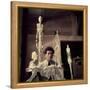 Portrait of Alberto Giacometti in His Studio-Gordon Parks-Framed Premier Image Canvas