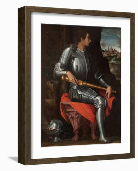 Portrait of Alessandro De' Medici (1511-153) in Armour, 1534-Giorgio Vasari-Framed Giclee Print