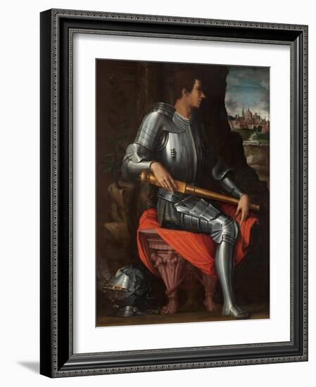 Portrait of Alessandro De' Medici (1511-153) in Armour, 1534-Giorgio Vasari-Framed Giclee Print