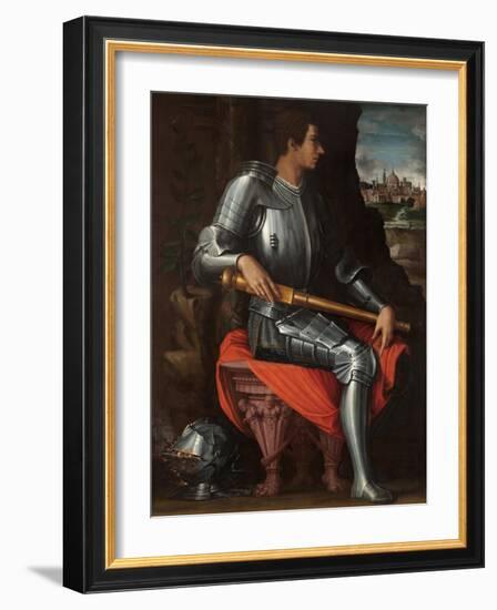 Portrait of Alessandro De' Medici (1511-153) in Armour, 1534-Giorgio Vasari-Framed Giclee Print