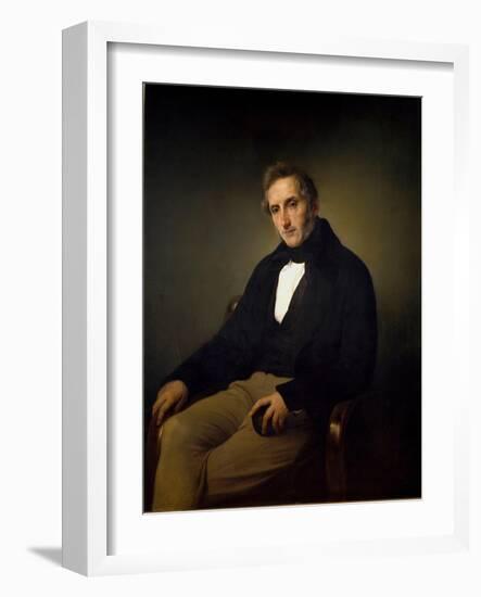 Portrait of Alessandro Manzoni, Italian Writer, 1874 (Painting)-Francesco Hayez-Framed Giclee Print