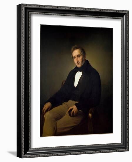 Portrait of Alessandro Manzoni, Italian Writer, 1874 (Painting)-Francesco Hayez-Framed Giclee Print