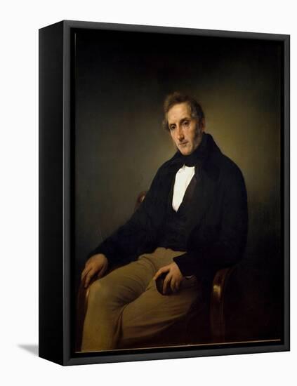 Portrait of Alessandro Manzoni, Italian Writer, 1874 (Painting)-Francesco Hayez-Framed Premier Image Canvas