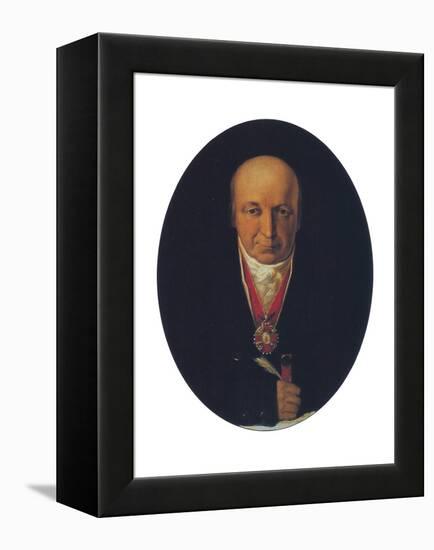 Portrait of Alexander Baranov, Chief of the Russian-American Company-Michail Tikhanov-Framed Premier Image Canvas