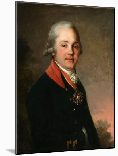 Portrait of Alexander Dmitriyevich Arsenyev, 1796-1797-Vladimir Lukich Borovikovsky-Mounted Giclee Print