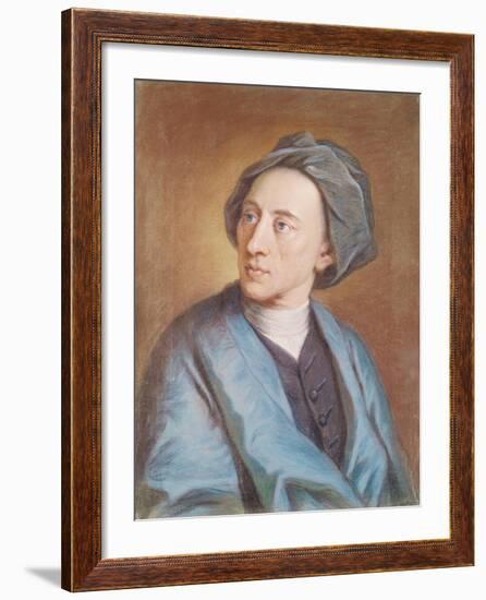 Portrait of Alexander Pope (1688-1744), C.1739-84-William Hoare-Framed Giclee Print