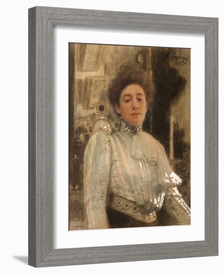 Portrait of Alexandra Pavlovna Botkina (1867-195), 1901-Ilya Yefimovich Repin-Framed Giclee Print