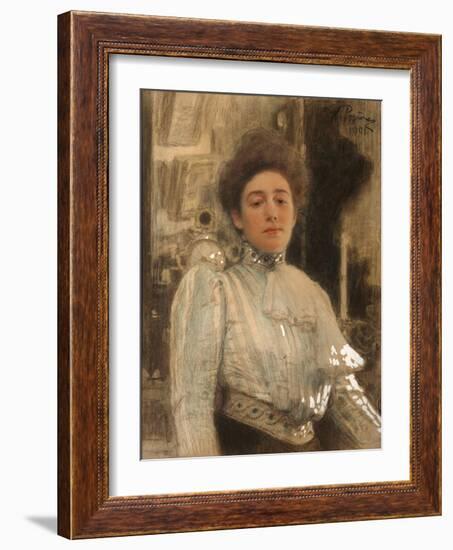 Portrait of Alexandra Pavlovna Botkina (1867-195), 1901-Ilya Yefimovich Repin-Framed Giclee Print