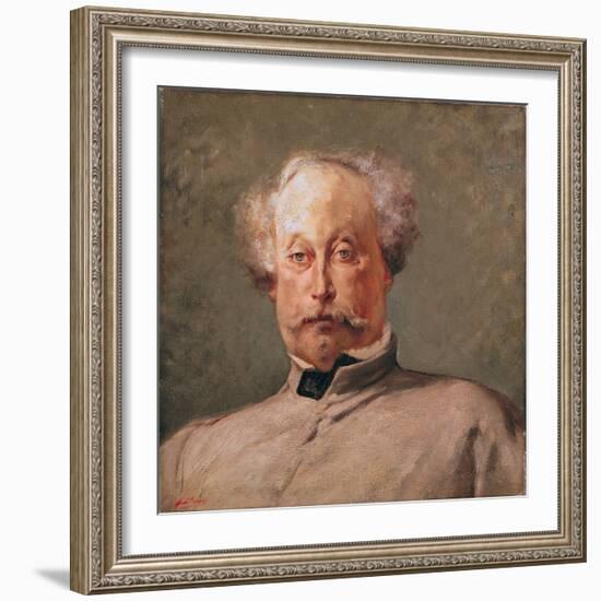 Portrait of Alexandre Dumas Fils (1824-95)-Georges Clairin-Framed Giclee Print