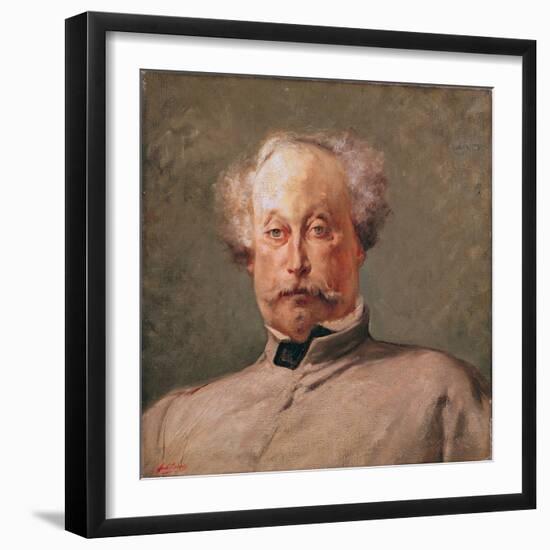 Portrait of Alexandre Dumas Fils (1824-95)-Georges Clairin-Framed Giclee Print