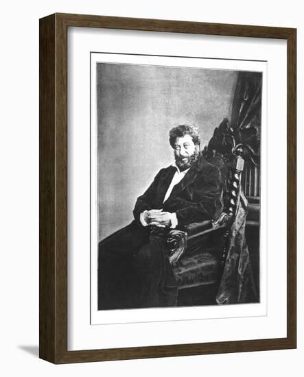 Portrait of Alexandre Dumas Pere Seated, 1855 from "Les Annales," 4th September 1904-null-Framed Giclee Print