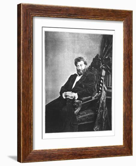 Portrait of Alexandre Dumas Pere Seated, 1855 from "Les Annales," 4th September 1904-null-Framed Giclee Print