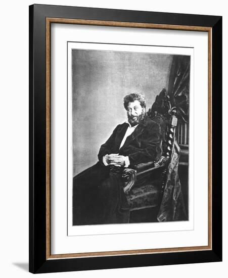 Portrait of Alexandre Dumas Pere Seated, 1855 from "Les Annales," 4th September 1904-null-Framed Giclee Print