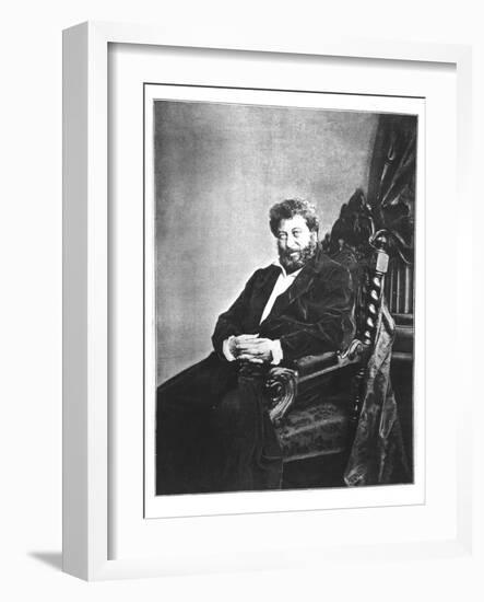 Portrait of Alexandre Dumas Pere Seated, 1855 from "Les Annales," 4th September 1904-null-Framed Giclee Print