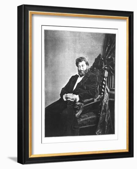 Portrait of Alexandre Dumas Pere Seated, 1855 from "Les Annales," 4th September 1904-null-Framed Giclee Print