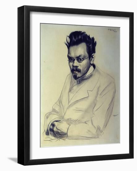 Portrait of Alexei M. Remizov, 1907-Boris Kustodiyev-Framed Giclee Print