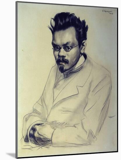 Portrait of Alexei M. Remizov, 1907-Boris Kustodiyev-Mounted Giclee Print
