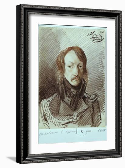 Portrait of Alexei Pavlovich Lanskoy (1789-185), 1813-Alexander Osipovich Orlowski-Framed Giclee Print