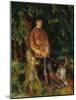 Portrait of Alfred Berard with His Dog, 1881 (Oil on Canvas)-Pierre Auguste Renoir-Mounted Giclee Print