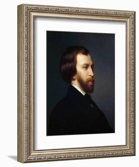Portrait of Alfred De Musset (1810-185)-Charles Landelle-Framed Giclee Print