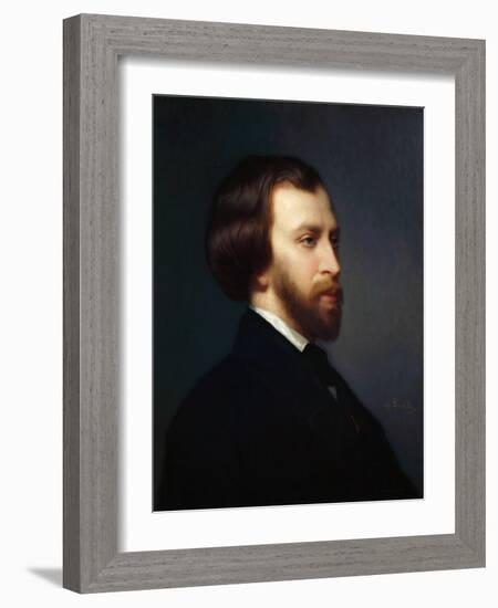 Portrait of Alfred De Musset (1810-185)-Charles Landelle-Framed Giclee Print