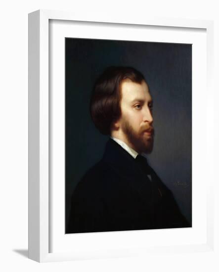 Portrait of Alfred De Musset (1810-185)-Charles Landelle-Framed Giclee Print