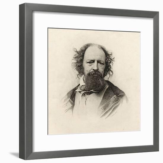 Portrait of Alfred, Lord Tennyson (1809-92)-C Laurie-Framed Giclee Print