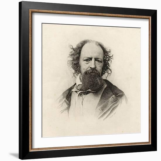 Portrait of Alfred, Lord Tennyson (1809-92)-C Laurie-Framed Giclee Print