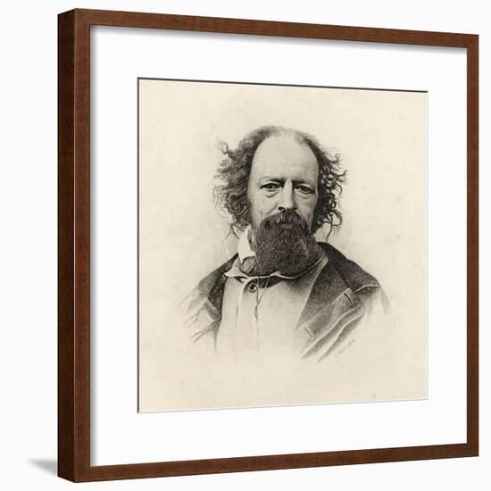 Portrait of Alfred, Lord Tennyson (1809-92)-C Laurie-Framed Giclee Print