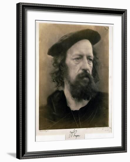 Portrait of Alfred, Lord Tennyson-Julia Margaret Cameron-Framed Giclee Print