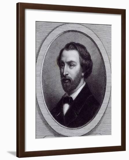 Portrait of Alfred Louis Charles De Musset-Pathay-null-Framed Giclee Print