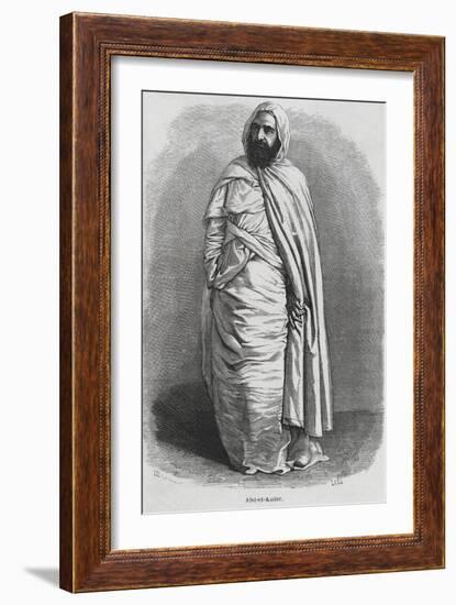 Portrait of Algerian Leader Abdelkader in Swaddling Garments-null-Framed Giclee Print