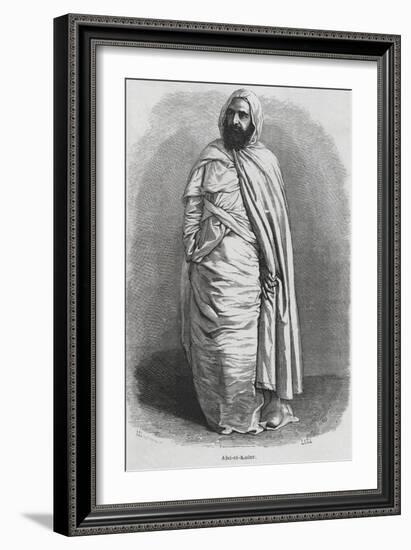 Portrait of Algerian Leader Abdelkader in Swaddling Garments-null-Framed Giclee Print