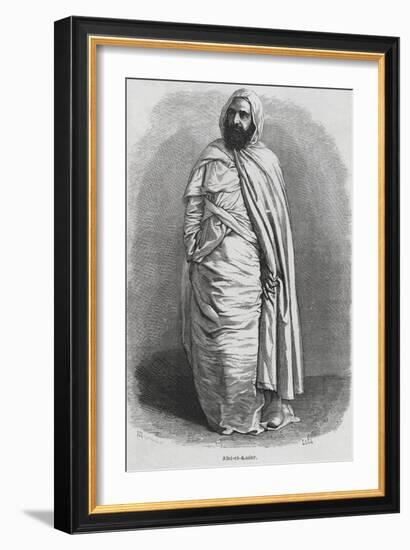 Portrait of Algerian Leader Abdelkader in Swaddling Garments-null-Framed Giclee Print