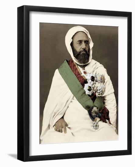 Portrait of Algerian Leader Abdelkader-null-Framed Giclee Print