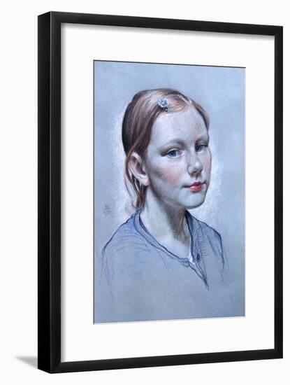 Portrait of Alice Fry Aged 10, 2008-James Gillick-Framed Giclee Print