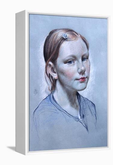 Portrait of Alice Fry Aged 10, 2008-James Gillick-Framed Premier Image Canvas