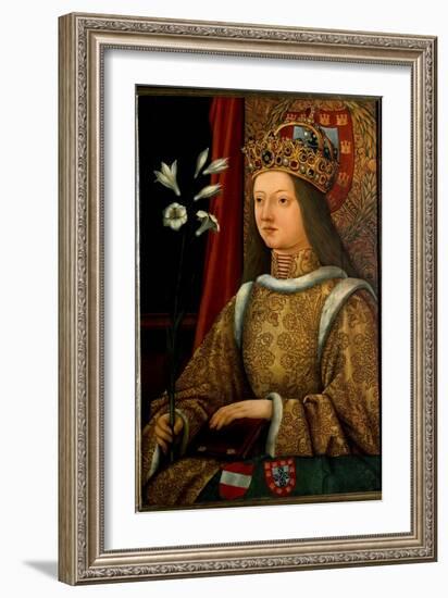 Portrait of Alienor of Portugal, after an Original of 1468 (Painting)-Hans Burgkmair-Framed Giclee Print
