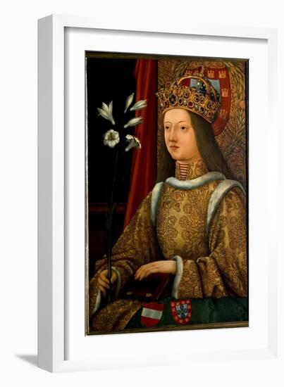 Portrait of Alienor of Portugal, after an Original of 1468 (Painting)-Hans Burgkmair-Framed Giclee Print