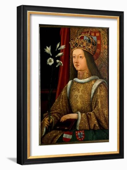 Portrait of Alienor of Portugal, after an Original of 1468 (Painting)-Hans Burgkmair-Framed Giclee Print