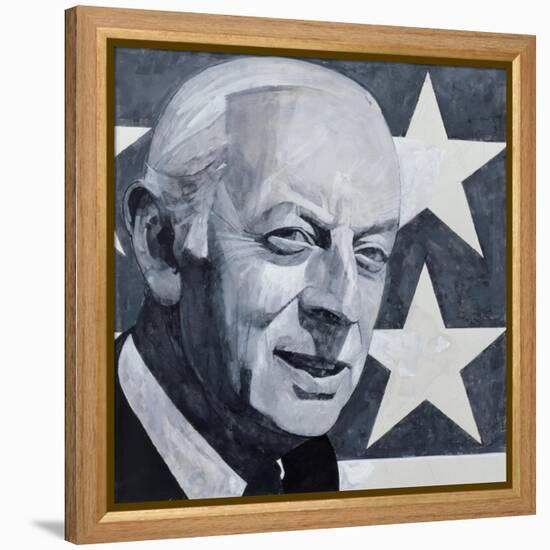 Portrait of Alistair Cooke, illustration for 'The Listener', 1970s-Barry Fantoni-Framed Premier Image Canvas