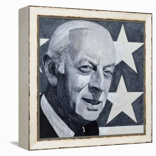 Portrait of Alistair Cooke, illustration for 'The Listener', 1970s-Barry Fantoni-Framed Premier Image Canvas