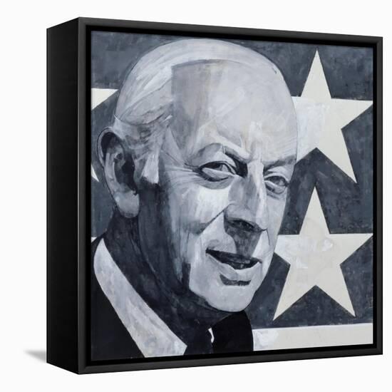 Portrait of Alistair Cooke, illustration for 'The Listener', 1970s-Barry Fantoni-Framed Premier Image Canvas