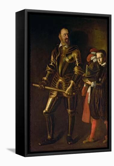 Portrait of Alof De Wignacourt, Grand Master of the Order of Malta from 1601-22-Caravaggio-Framed Premier Image Canvas