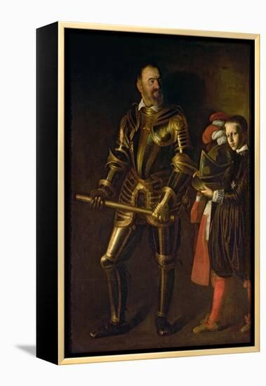 Portrait of Alof De Wignacourt, Grand Master of the Order of Malta from 1601-22-Caravaggio-Framed Premier Image Canvas